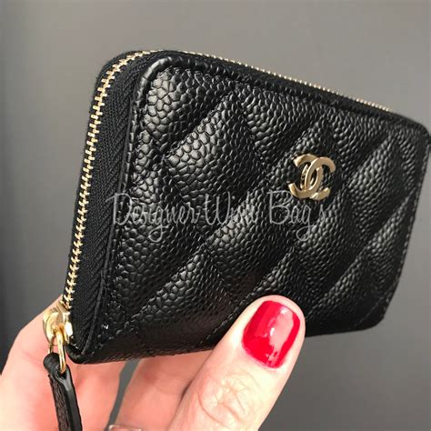 chanel classic small quilted wallet|Chanel small zipper wallet.